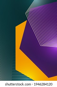 Fondo abstracto de moda. Composición de formas y líneas geométricas. Ilustración del vector