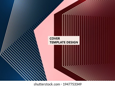 Trendy abstract background. Composition of geometric shapes and lines. Vector illustration