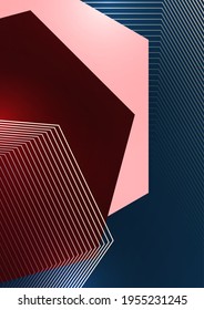 Trendy abstract background. Composition of geometric shapes and lines. Vector illustration