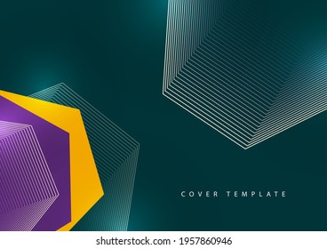 Trendy abstract background. Composition of geometric shapes and lines. Vector illustration