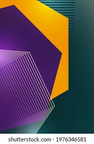 Trendy abstract background. Composition of geometric shapes and lines. Vector illustration