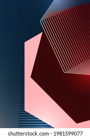 Fondo abstracto de moda. Composición de formas y líneas geométricas. Ilustración del vector
