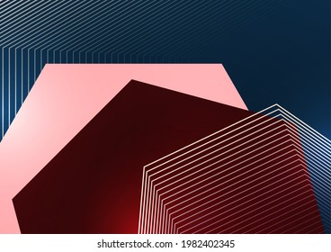 Fondo abstracto de moda. Composición de formas y líneas geométricas. Ilustración del vector
