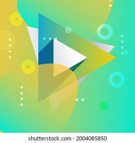 Trendy abstract background. Composition of geometric shapes and splash. Vector illustration
