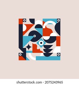 Fondo abstracto de moda. Composición de formas geométricas. Ilustración vectorial moderna
