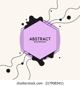 Trendy abstract background. Composition of geometric shapes and splash.