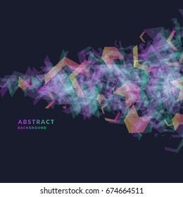 Trendy abstract background. Composition of geometric shapes. Vector illustration
