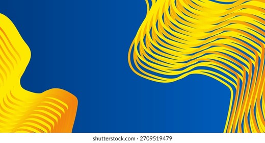 Ein trendy abstraktes Hintergrunddesign mit gelbem Hintergrund, verwendet im Texturdesign, helles Poster, Banner, gelber und blauer Hintergrund eps 10.