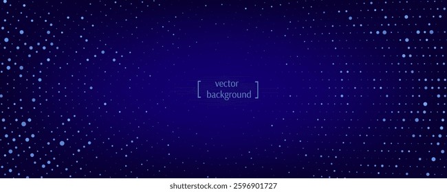 Trendy abstract background with digital circles of particles. Futuristic Circular Wave. Modern halftone design. Great for banners, posters, presentation. Vector