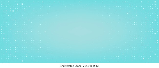 Trendy abstract background with digital pixel particles. Futuristic geometric style with light blue color and glowing light effects. Modern halftone design. Great for banners, posters, presentation