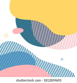 Trendy Abstract background. Dynamical modern color around forms and line. Gradient abstract wallpaper  flowing liquid shapes. Template for design of a flyer, presentation. Vector.