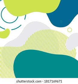 Trendy Abstract background. Dynamical modern color around forms and line. Gradient abstract wallpaper  flowing liquid shapes. Template for design of a flyer, presentation. Vector.