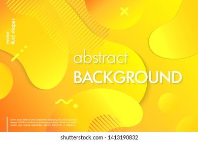 Trendy abstract background with flowing liquid shapes and geometric elements.Gradient fluid shapes.Abstract template perfect for prints,flyers,banners,presentations,covers,landing pages and more.