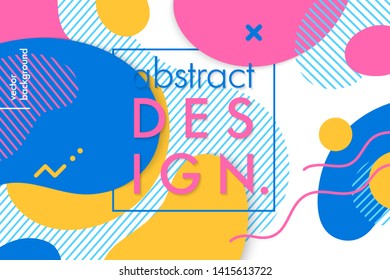 Trendy abstract background with flowing liquid shapes and geometric elements.Dynamic fluid shapes.Abstract template perfect for prints,flyers,banners,presentations,covers,landing pages and more.