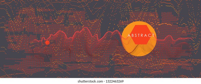 Trendy abstract background. Geometric science or technology pattern. Graphic design