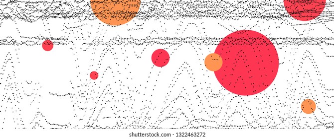 Trendy abstract background. Geometric science or technology pattern. Graphic design