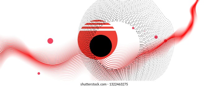 Trendy abstract background. Geometric science or technology pattern. Graphic design