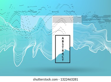 Trendy abstract background. Geometric science or technology pattern. Graphic design