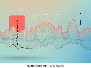 Trendy abstract background. Geometric science or technology pattern. Graphic design