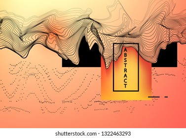 Trendy abstract background. Geometric science or technology pattern. Graphic design