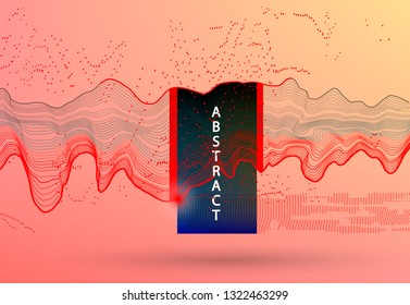 Trendy abstract background. Geometric science or technology pattern. Graphic design