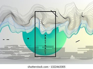 Trendy abstract background. Geometric science or technology pattern. Graphic design