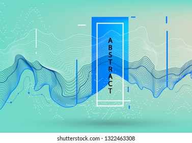 Trendy abstract background. Geometric science or technology pattern. Graphic design