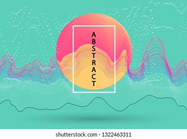 Trendy abstract background. Geometric science or technology pattern. Graphic design