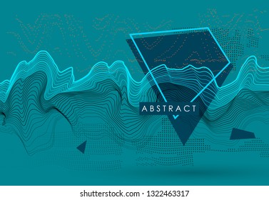 Trendy abstract background. Geometric science or technology pattern. Graphic design