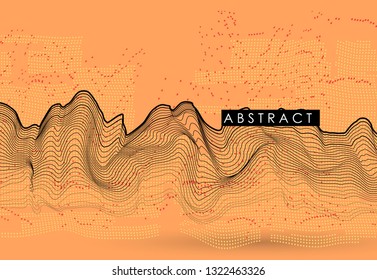 Trendy abstract background. Geometric science or technology pattern. Graphic design