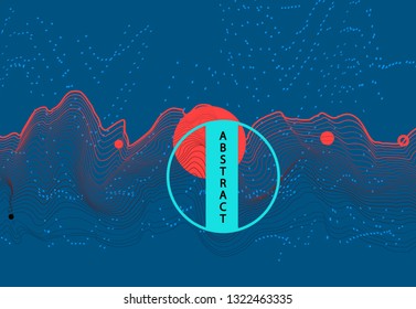 Trendy abstract background. Geometric science or technology pattern. Graphic design