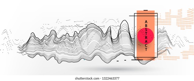 Trendy abstract background. Geometric science or technology pattern. Graphic design
