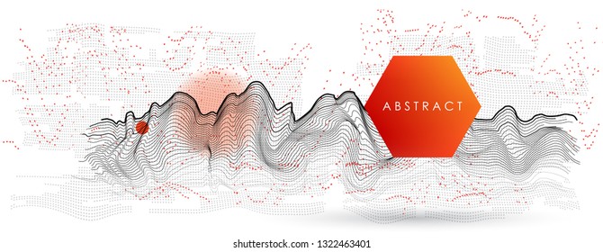 Trendy abstract background. Geometric science or technology pattern. Graphic design