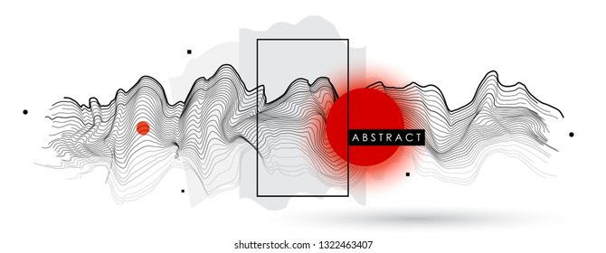 Trendy abstract background. Geometric science or technology pattern. Graphic design