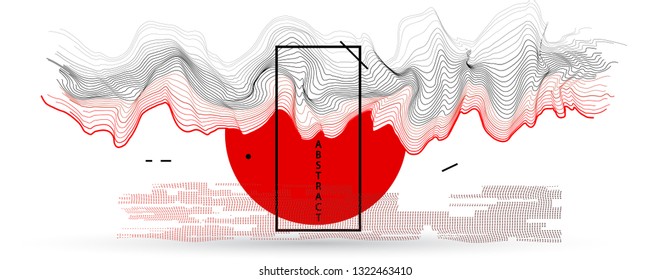 Trendy abstract background. Geometric science or technology pattern. Graphic design