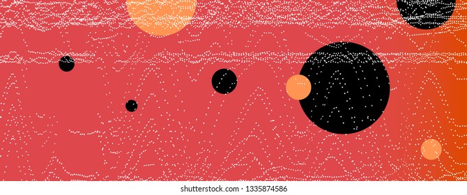 Trendy abstract background. Geometric science or technology pattern. Graphic design