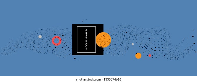 Trendy abstract background. Geometric science or technology pattern. Graphic design