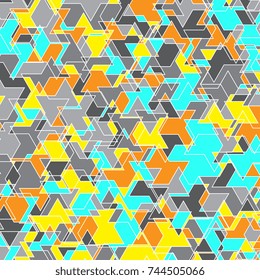 Trendy abstract background of geometric shapes. Geometric mosaic. 