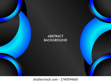 Trendy abstract background with gradient color blue and black. can be used in card, digital, wallpaper, poster and more