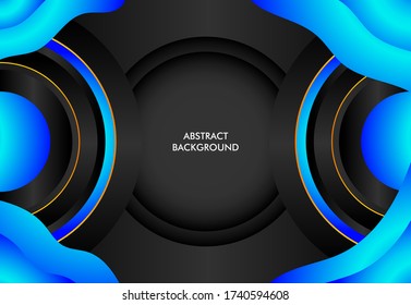 Trendy abstract background with gradient color blue and black. can be used in card, digital, wallpaper, poster and more