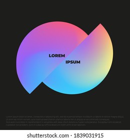 Trendy abstract background with gradient hemisphere