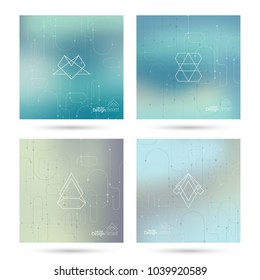 Trendy abstract background. Hipster geometric shape elements. 