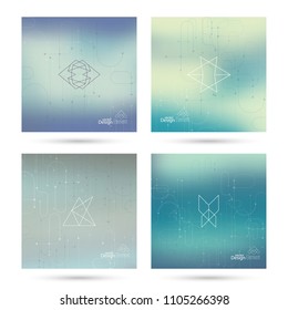Trendy abstract background. Hipster geometric shape elements. 