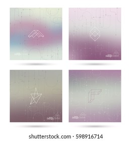 Trendy abstract background. Hipster geometric shape elements. 