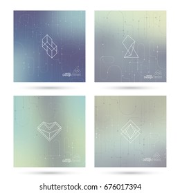Trendy abstract background. Hipster geometric shape elements. 