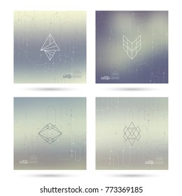 Trendy abstract background. Hipster geometric shape elements. 
