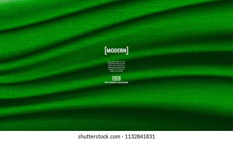 Trendy abstract background . Minimal geometric shapes composition. Colorful pattern. Realistic linen fabric texture. Template for your design works. Vector illustration.