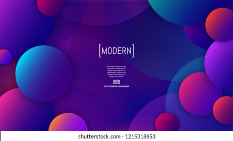Trendy abstract background. Minimal geometric shapes composition. Colorful pattern. Editable mask. Template for your design works. Vector illustration.