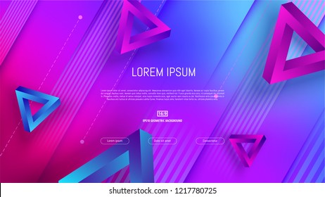 Trendy abstract background . Minimal geometric shapes composition. Colorful pattern. Editable mask. Template for your design works. Vector illustration.