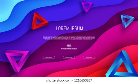 Trendy abstract background . Minimal geometric shapes composition. Colorful pattern. Editable mask. Template for your design works. Vector illustration.
